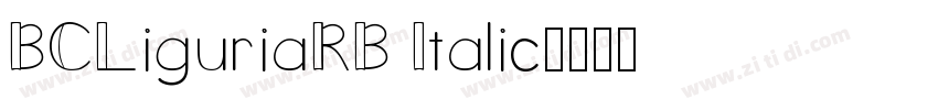 BCLiguriaRB Italic字体转换